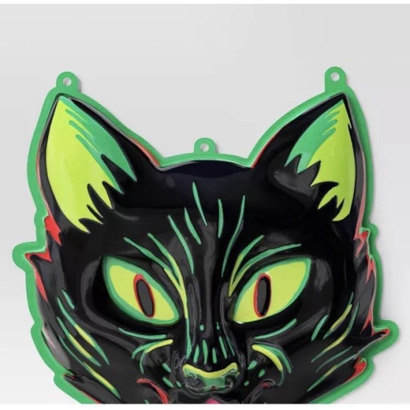 4 Halloween Hyde & Eek Neon Wall Decor Spider Skull Pumpkin Cat Vintage Style - Picture 6 of 10